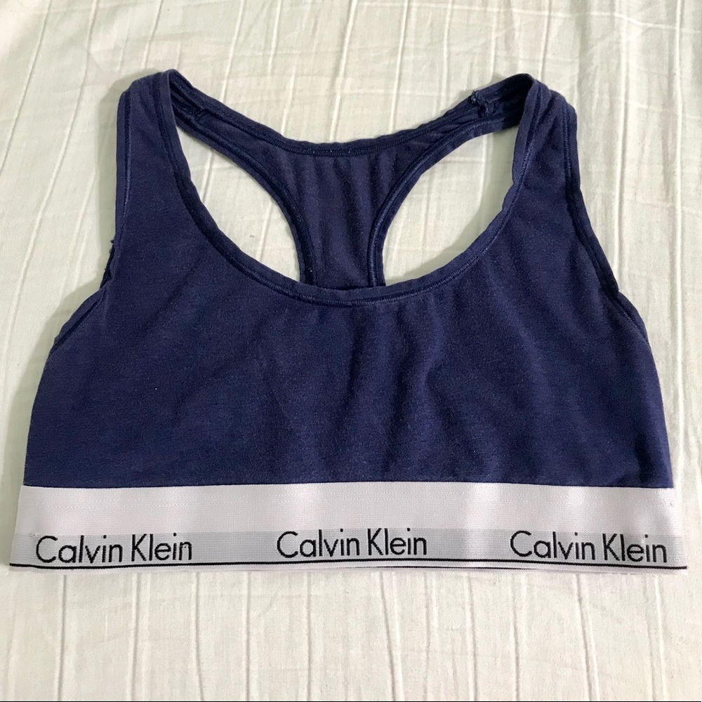 Calvin Klein Navy Racerback Bralette
